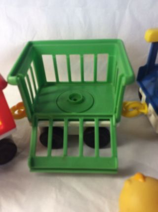 VTG 1991 FISHER PRICE Little People CIRCUS Train Play SET Pull Toy ANIMAL 2373 7