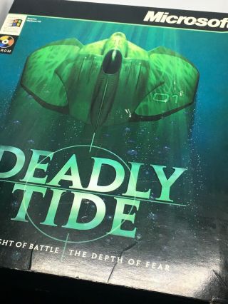 Deadly Tide (pc,  1996) Cd Rom Game Box - Complete Microsoft Vintage