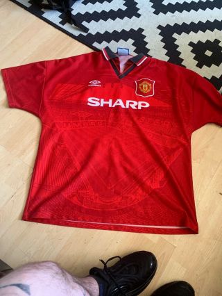 Vintage Manchester United Men’s Football Jersey 1993 - 94 Size Xxl