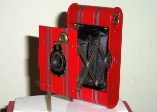 Deluxe Red Kodak Vest Pocket Autographic Camera 