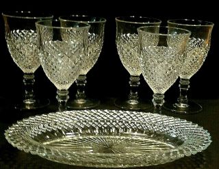 Vintage Westmoreland English Hobnail Elegant Stemware Wine Glass&plate Uranium?