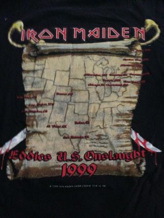 Vintage (1999) Iron Maiden Shirt From The Gig,  Not A Reprint Xl