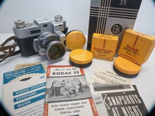 Rare Kodak 35 Range Finder Film Camera Series Vi Special Anastigmat F3.  5 Lens