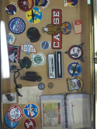 Vintage Junk Drawer Military Patches Pens Maps & More