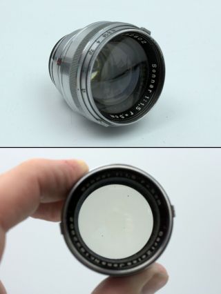 Contax IIIa 3a Rangefinder camera w/ Zeiss Sonnar 5cm ƒ/1.  5 lens - as - is 4