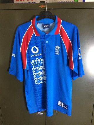Vintage England 1999 Asics Cricket Jersey Shirt Size Large