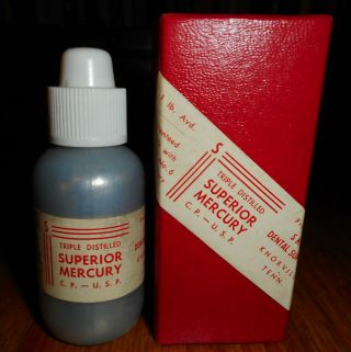 Vintage Superior Dental Mercury 1lb Bottle