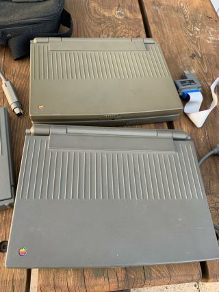 Apple Powerbook 100 x2,  2 external floppy drives,  Apple carry bag,  more 3