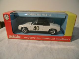 Vintage Solido Porsche 914 - 6 Coupe Diecast White