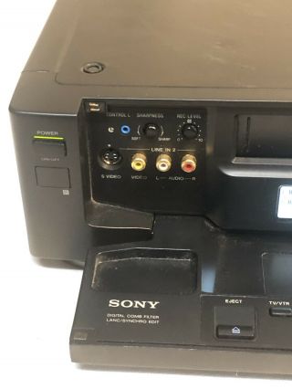 SONY SLV - R1000 STUDIO EDITING S - VHS SVHS PLAYER RECORDER HI - FI STEREO VCR 7
