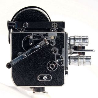 As - Is Paillard Bolex H - 8 8mm Film Movie Camera With Three Lenses - Won ' t Wind 3