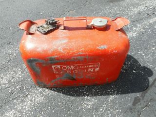 Vintage Omc Metal Johnson - Evinrude 6 Gallon Outboard Motor Gas Tank