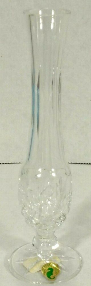 Vintage Waterford " Lismore " Cut Lead Crystal Footed Bud Vase - Signed