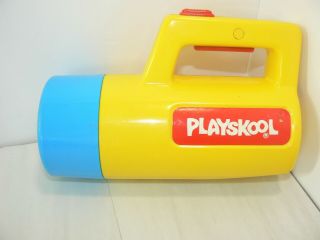 Vintage 1986 Playskool Yellow Blue Toy Color Changing Clear Green Red Flashlight