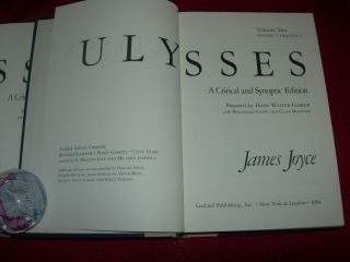 ULYSSES A CRITICAL & SYNOPTIC EDITION JAMES JOYCE 3 VOLUME SET 1984 GARLAND HB ' s 4