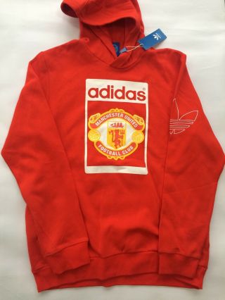 Adidas Originals Retro Vintage Manchester United Hoodie 80s 90’s Shirt