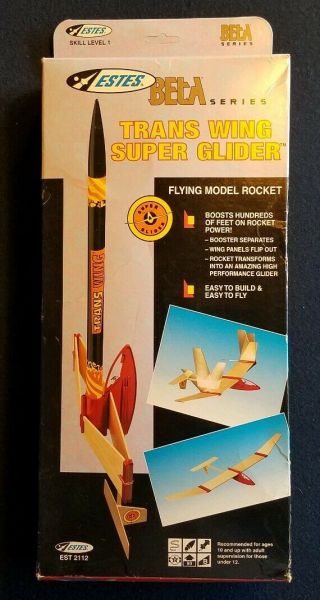 Vintage Estes Flying Model Rocket Trans Wing Glider Est 2112