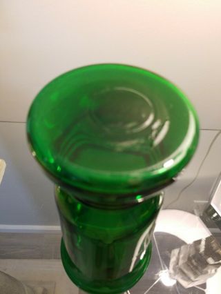 Vintage Retro Art Deco Emerald green Glass 9 1/2 