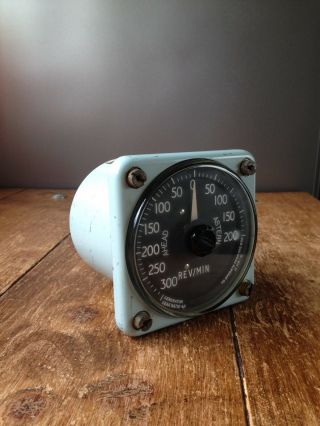 Vintage Dc Moving Coil Rpm Tachometer Ship Boat Aircraft Steampunk Gauge Upcycle