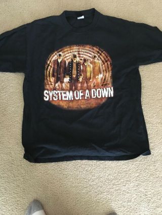 Vintage Band System Of A Down 2005 American Tour Graphic Band T Shirt Size Xl