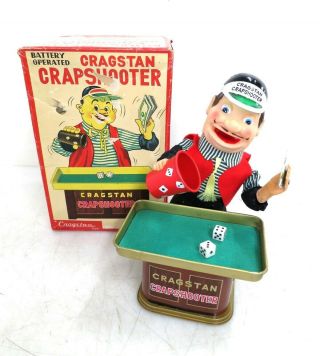 Vintage Cragstan Crapshooter 71575 Battery Operated Toy Made In Japan Iob