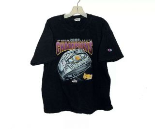 Vintage Los Angeles Lakers 2000 Champions Nba Finals Ring Tee Shirt Mens Large