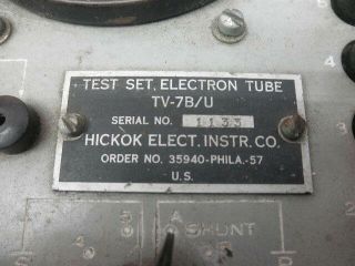HICKOK TV - 7B/U Mutual Conductance Tube Tester - Parts NR 5