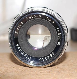 Olympus F Zuiko Auto S 38mm F1.  8 Lens For Olympus Pen