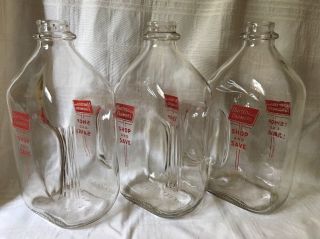 3 Vintage Half Gallon Milk Bottles United Dairy Farmers Cincinnati Ohio Bottle 2