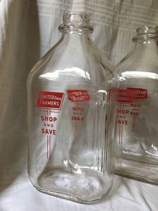 3 Vintage Half Gallon Milk Bottles United Dairy Farmers Cincinnati Ohio Bottle 5
