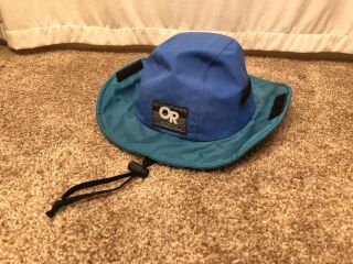 Vintage Outdoor Research Goretex Bucket Medium Hat Green Blue