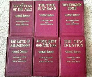 Studies In The Scriptures Winged Globe Editions 1 - 6 Watchtower Jehovah