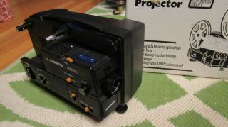 Chinon 4000 GL Dual 8 Regular 8 Film Projector w Adapter Reel 7