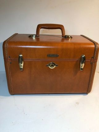 Vintage Samsonite Shwayder Brios Travel Train Makeup Case Suitcase W/key/tray