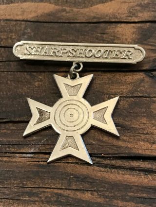 Vintage Sharpshooter Badge Medal