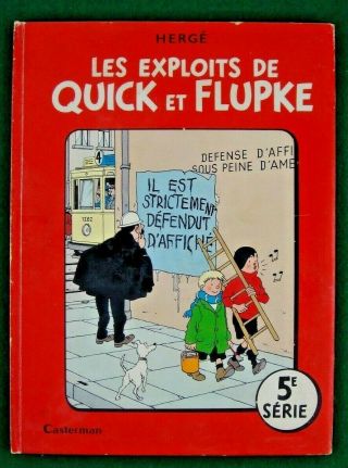 Les Exploits De Quick Et Flupke,  5 Serie,  Hergé,  Casterman,  Vintage Comics.