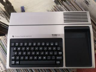 TI - 99/4A HOME COMPUTER w/ GAMES & speech manuals books 4
