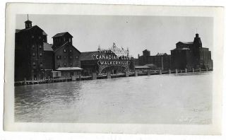 Vintage Silver Print Photo Canadian Club Whiskey Distillery Walkerville
