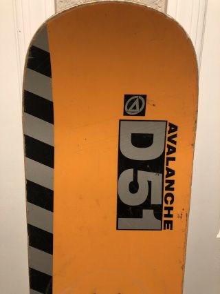 Vintage Avalanche D51 151cm Snowboard.  Damian Sanders 2