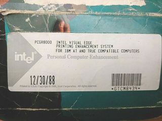 Rare Intel Visual Edge Printing Enhancement PCGR8000 IBM AT for HP LaserJet II 5