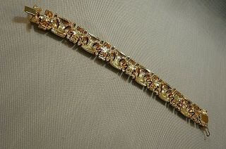 VINTAGE PANETTA GOLD TONE BRACELET - CHUNKY LINKS - Safety Clasp - About 7 1/2 