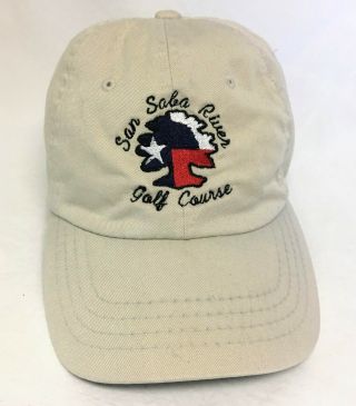 San Saba River Golf Course Texas Ball Cap Hat Vintage Soft Wash Adjustable Strap