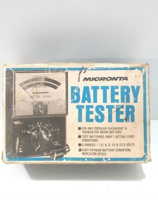 Vintage Micronta Battery Tester 22 - 030 With Box
