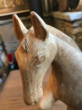 Vintage Solid Wood Carved Horse - - 6