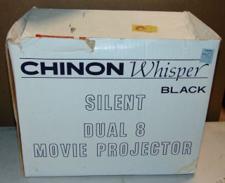 CHINON WHISPER Silent DUAL 8MM Movie Projector Boxed 2