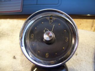 1955 Vintage De Soto Firedome Electric Dash Top Clock In Good.