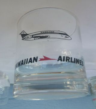 Vintage Hawaiian Airlines Bar Glass 3 1/2 By 3