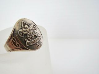 Vintage STERLING SILVER Boy Scout RING 