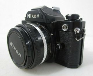 Nikon Black Full Frame 35mm SLR W/ Series E 50mm f/1.  8 Lens Film Camera 2