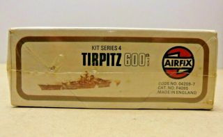 Vintage 1968 AIRFIX TIRPITZ Model Kit 600th Scale Series 4 Model: 04209 - 7 2
